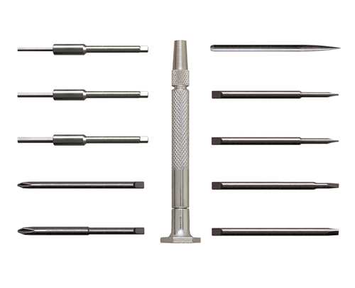 55-0119 – 11pc Steel Handle Slotted/Phillips/Hex/Awl Set