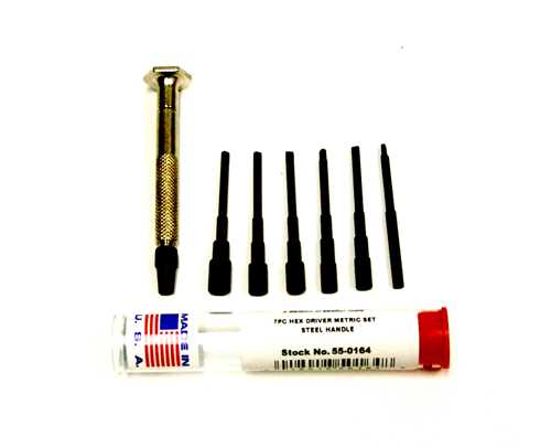 55-0164 – 7pc Steel Handle Metric Nut Driver Set