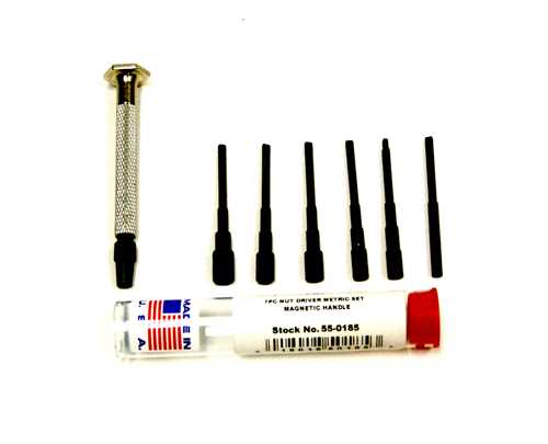55-0185 – 7pc Magnetic Handle Metric Nut Drv