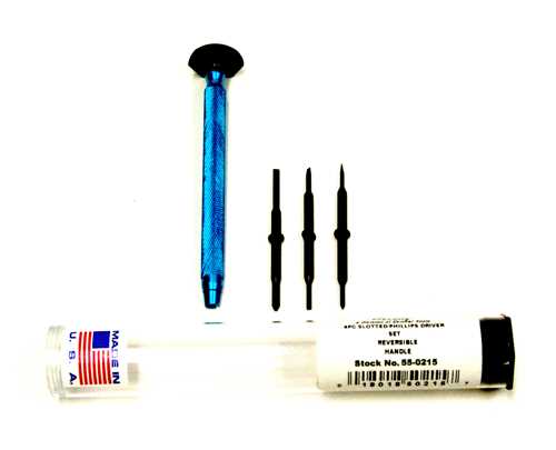 55-0215 – 4pc Slotted/Phillips ReversibleHandle Set