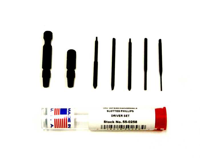 55-0258 – 7pc Slotted/Phillips Adapter Set