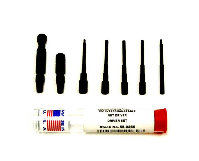 55-0260 – 7pc Nut Driver Adapter Set