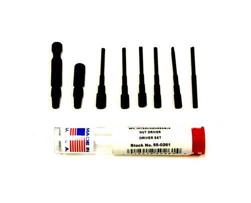 55-0261 – 8pc Metric Nut Driver & Adapter Set