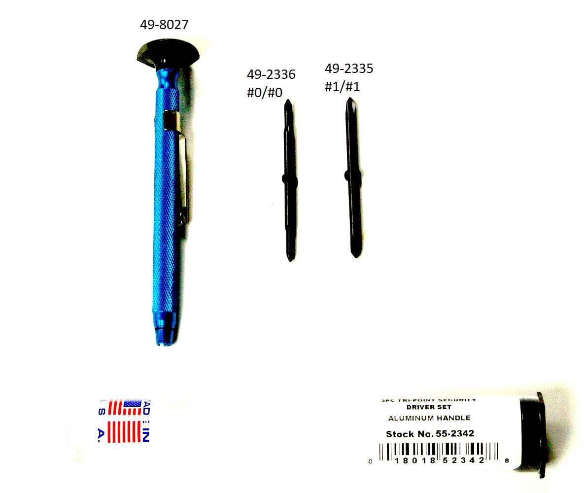 55-2342 – 3pc Tri-Point Reversible Driver Set