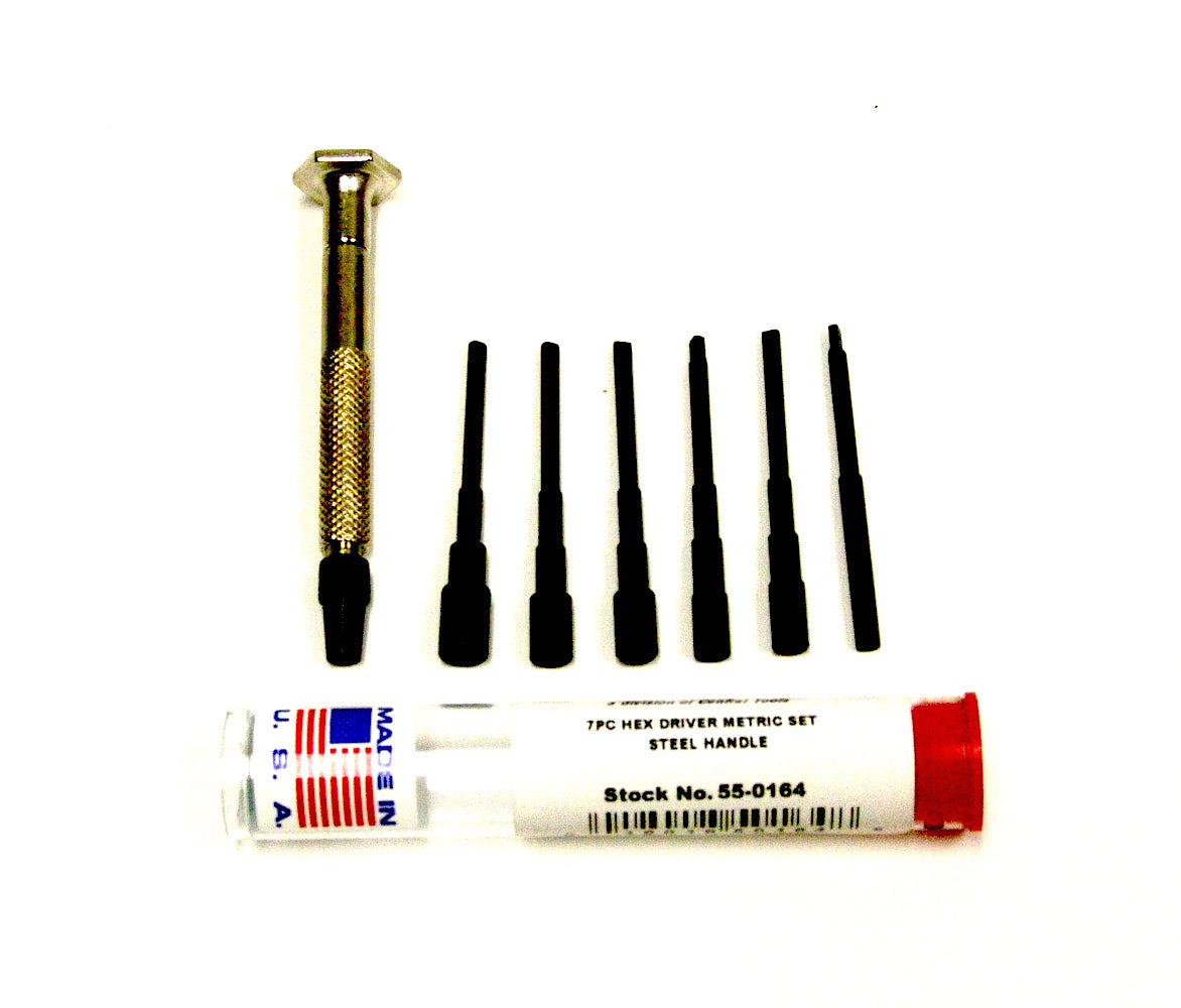 55-0164 – 7pc Steel Handle Metric Nut Driver Set