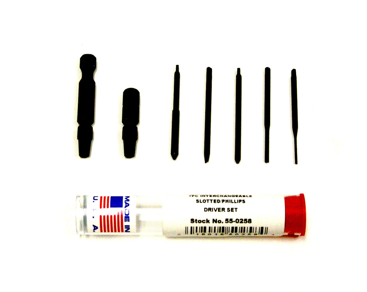 55-0258 – 7pc Slotted/Phillips Adapter Set