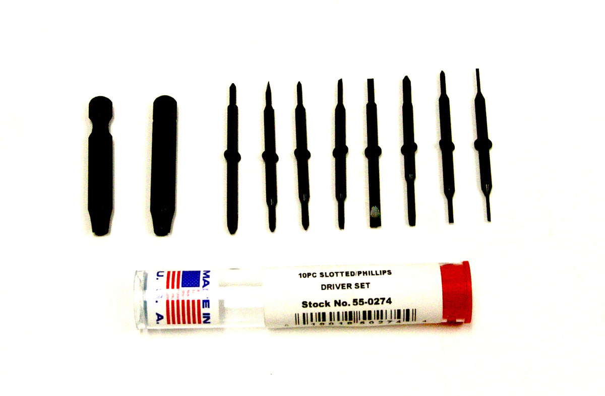 55-0274 – 10pc Slotted/Phillips Adapter Set