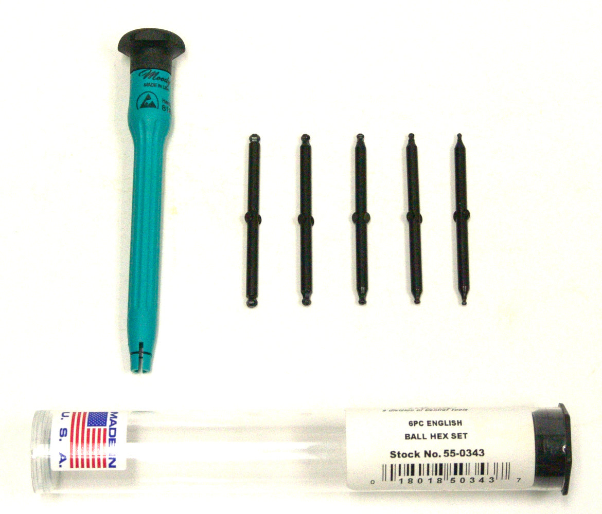 55-0343 – 6pc Reversible Inch Ball-Hex Set