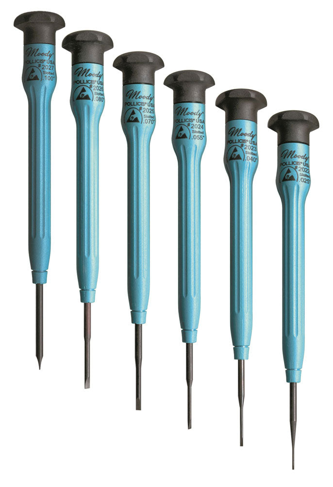 58-0316 – 6pc Slotted Fixed ESD Safe Short Handle Set