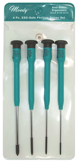 58-0410 – 4pc Phillips ESD Safe Long Screwdriver Set